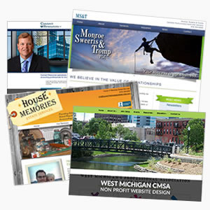 Web design portfolio in Grand Rapids and West Michigan